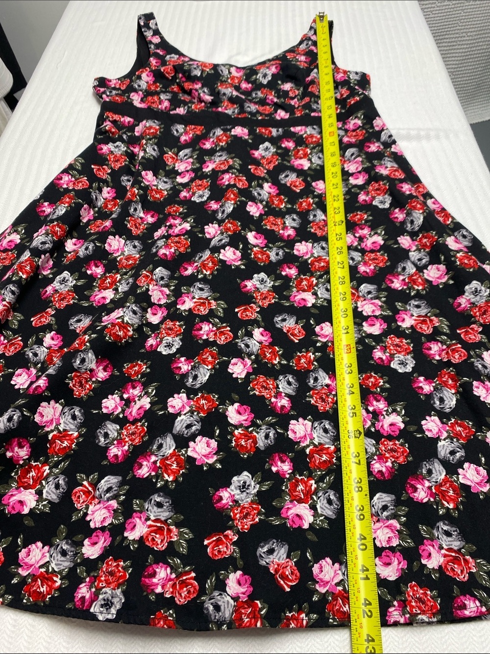 Torrid Floral Fit & Flare Dress | Rockabilly Retro Pinup Full Skirt | Size 12 - Picture 9 of 11